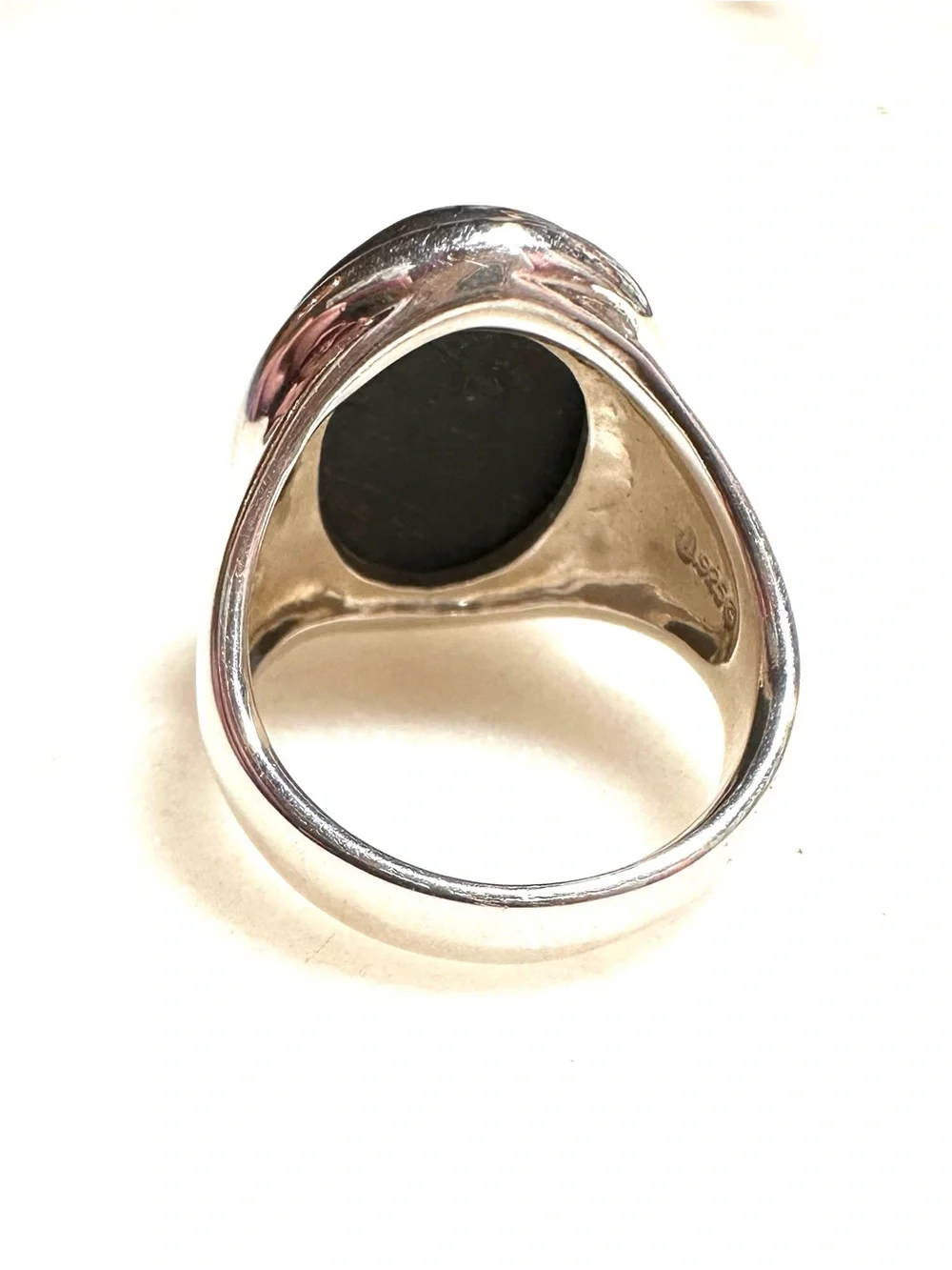 Carolyn Pollack Geometric Blue Turquoise & Jasper Inlay Sterling Silver Ring